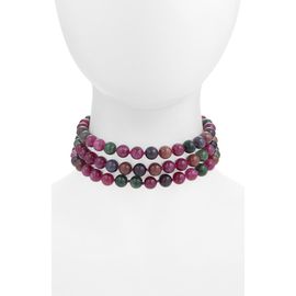 Lele Sadoughi Lele Sadoughi Wildberry Tourmaline Multi Strand Choker 