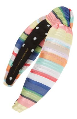 Lele Sadoughi Lele Sadoughi x Atlantic-Pacific Stripe Knotted Headband