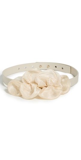 Lele Sadoughi Lele Sadoughi Zaha Leather Belt Ivory One