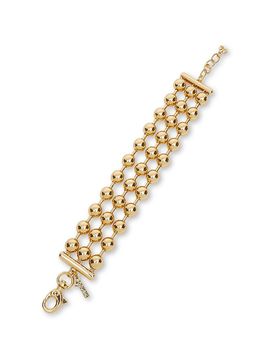 Lele Sadoughi Women's Diana 14K-Gold-Plated Triple-Row Bracelet