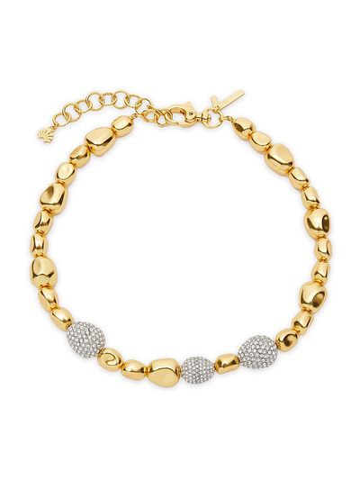 Lele Sadoughi Women's Pebble 14K-Gold-Plated & Crystal Necklace