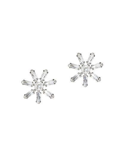 Lele Sadoughi Women's Silvertone & Glass Crystal Daisy Earrings