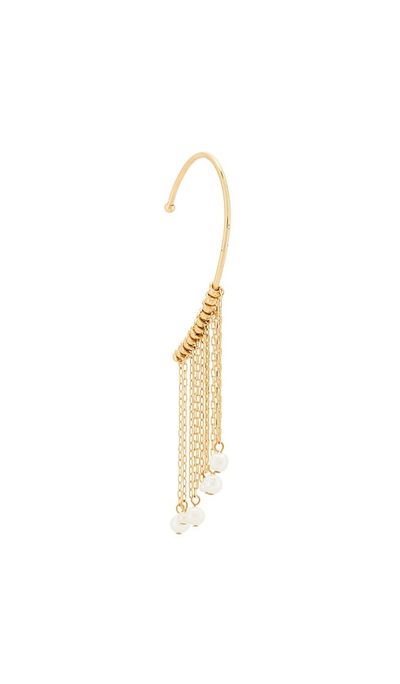 LELET NY LELET NY Freshwater Pearl Tassel Ear Cuff