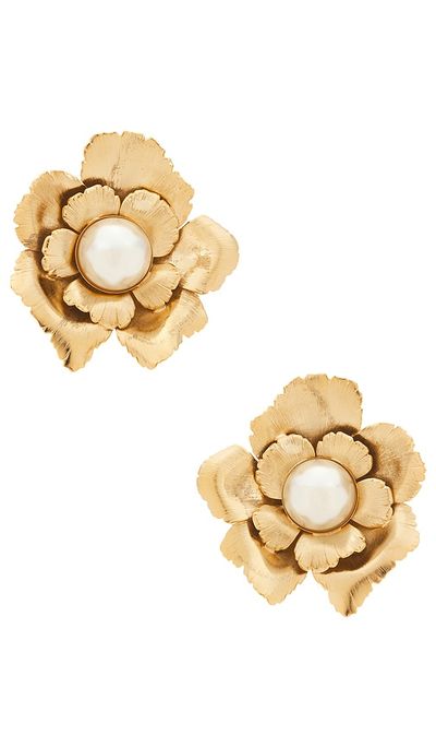 LELET NY LELET NY Jasmine Floral Pearl Button Earrings