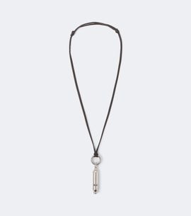Lemaire Lemaire Acme leather pendant necklace
