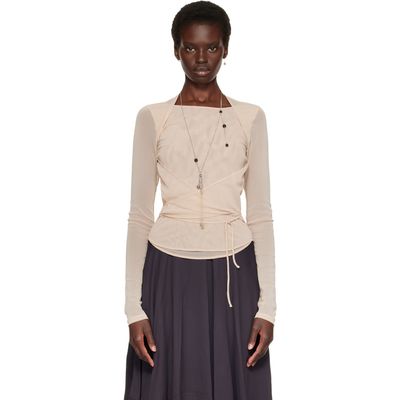 LEMAIRE LEMAIRE Beige Ballerina Wrap Blouse
