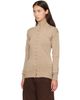 LEMAIRE LEMAIRE Beige Fine Wool Buttoned Cardigan - 4