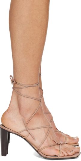 LEMAIRE LEMAIRE Beige Mignon 80MM Heeled Sandals