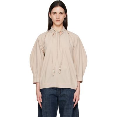 LEMAIRE LEMAIRE Beige Scarf Blouse