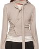 LEMAIRE LEMAIRE Beige Scarf Twisted Cardigan - 1