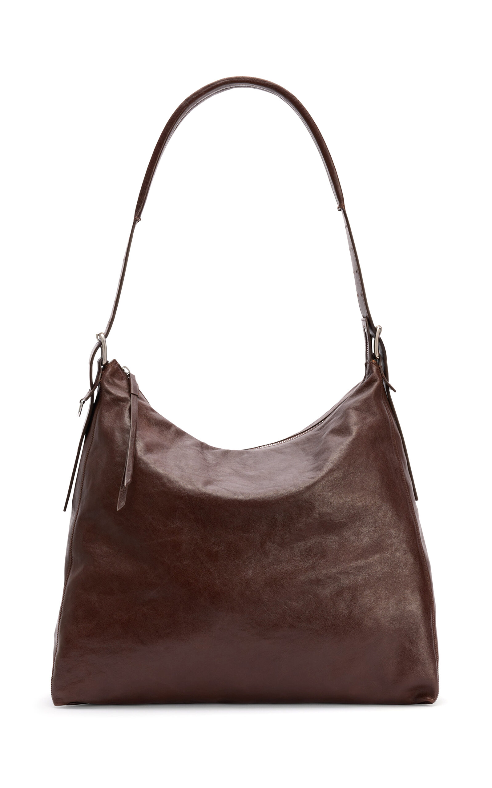 Lemaire Lemaire Belted Leather Hobo Bag Brown OS