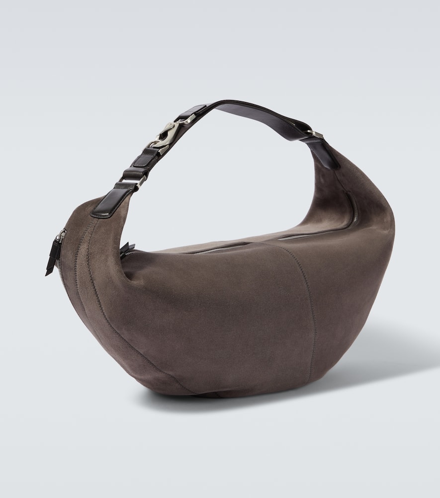 Lemaire - Belted suede shoulder bag