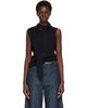 LEMAIRE LEMAIRE Black Asymmetrical Cardigan - 1