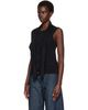LEMAIRE LEMAIRE Black Asymmetrical Cardigan - 4