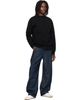 LEMAIRE LEMAIRE Black Boat-Neck Double-Face Virgin Wool Sweater - 4