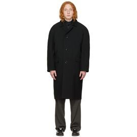 LEMAIRE LEMAIRE Black Cotton & Wool Coat