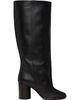LEMAIRE LEMAIRE Black Crease Sleeve Tall Boots - 1
