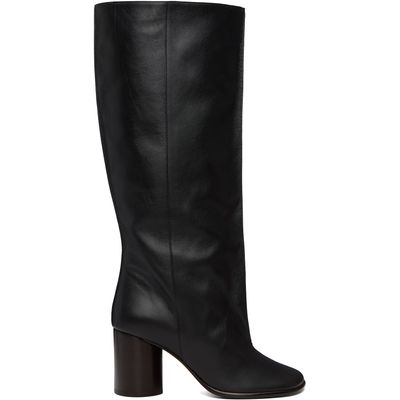 LEMAIRE LEMAIRE Black Crease Sleeve Tall Boots