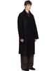 LEMAIRE LEMAIRE Black Double-Breasted Wool & Alpaca Coat - 2
