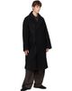 LEMAIRE LEMAIRE Black Double-Breasted Wool & Alpaca Coat - 4