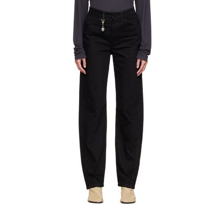 LEMAIRE LEMAIRE Black Five Pockets Twisted Jeans