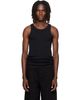LEMAIRE LEMAIRE Black Ribbed Jersey Tank Top - 1