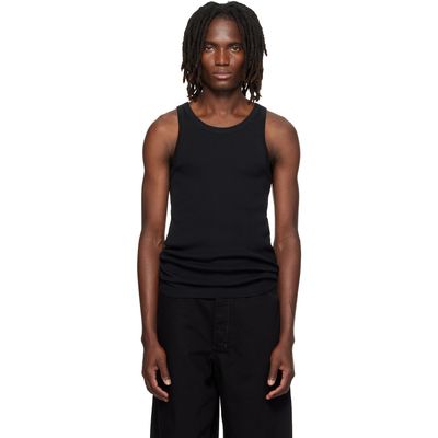 LEMAIRE LEMAIRE Black Ribbed Jersey Tank Top