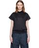 LEMAIRE LEMAIRE Black Short Sleeve Foulard Top - 1