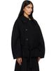 LEMAIRE LEMAIRE Black Short Wrap Coat - 2
