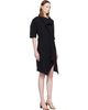 LEMAIRE LEMAIRE Black Soft Collar Tube Minidress - 2
