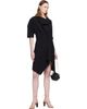 LEMAIRE LEMAIRE Black Soft Collar Tube Minidress - 4