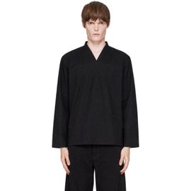LEMAIRE LEMAIRE Black V-Neck Top