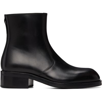 LEMAIRE LEMAIRE Black Zipped Ankle Boots