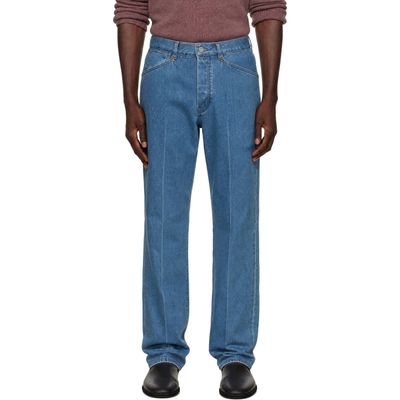 LEMAIRE LEMAIRE Blue Straight Leg Five Pocket Jeans