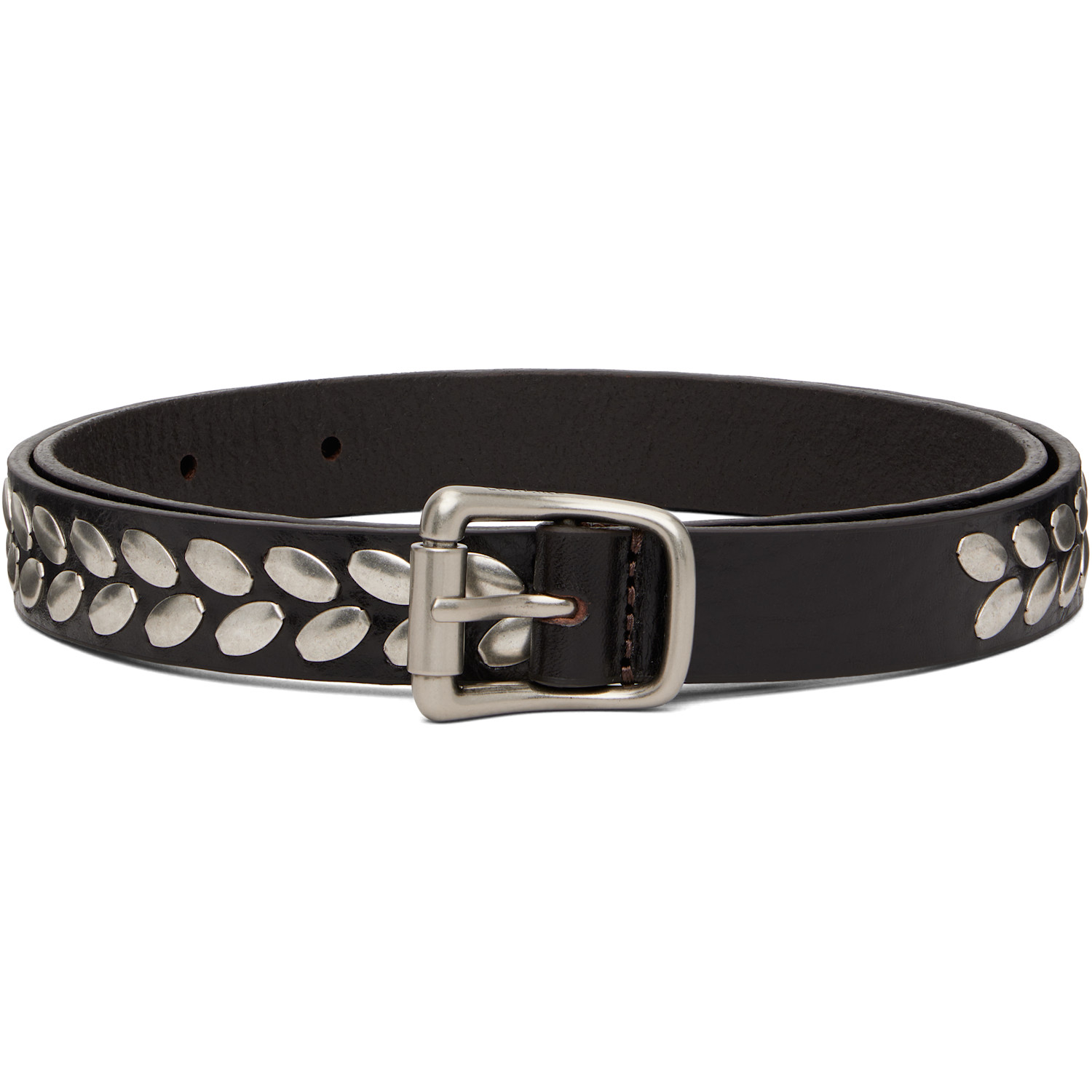 LEMAIRE - Brown Almond Stud 20 MM Belt