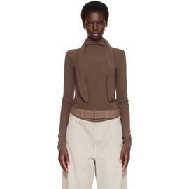 LEMAIRE LEMAIRE Brown Ballerina Scarf Blouse