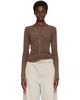 LEMAIRE LEMAIRE Brown Ballerina Wrap Blouse - 1