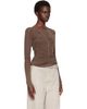 LEMAIRE LEMAIRE Brown Ballerina Wrap Blouse - 2