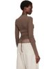LEMAIRE LEMAIRE Brown Ballerina Wrap Blouse - 3