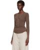 LEMAIRE LEMAIRE Brown Ballerina Wrap Blouse - 4