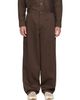 LEMAIRE LEMAIRE Brown Barrel Trousers - 1