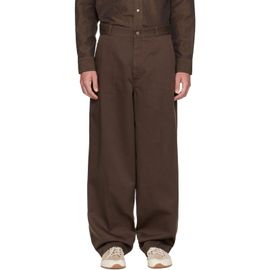 LEMAIRE LEMAIRE Brown Barrel Trousers