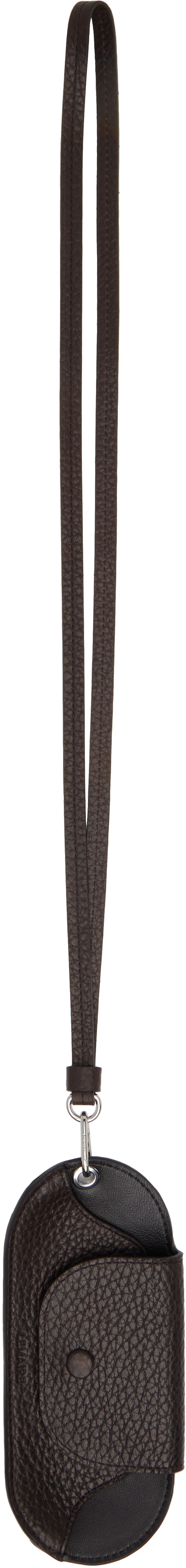 LEMAIRE - Brown Bell Glasses Holder Pouch LEMAIRE Bell Glasses Holder