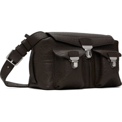 LEMAIRE LEMAIRE Brown Bubble Lambskin Mini Soft Gear Bag