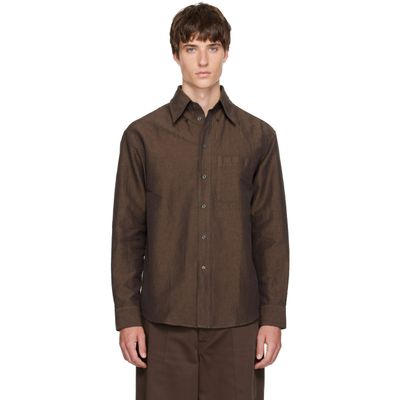 LEMAIRE LEMAIRE Brown Button Down Shirt