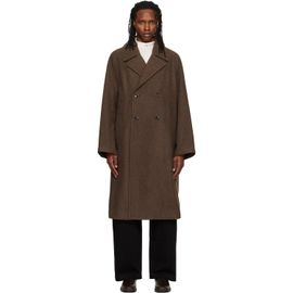 LEMAIRE LEMAIRE Brown Double-Breasted Coat