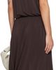 LEMAIRE LEMAIRE Brown Double Layer Drape Midi Dress - 3