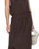 LEMAIRE LEMAIRE Brown Double Layer Drape Midi Dress - 4