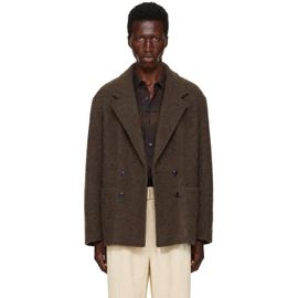 LEMAIRE LEMAIRE Brown Short Double-Breasted Coat