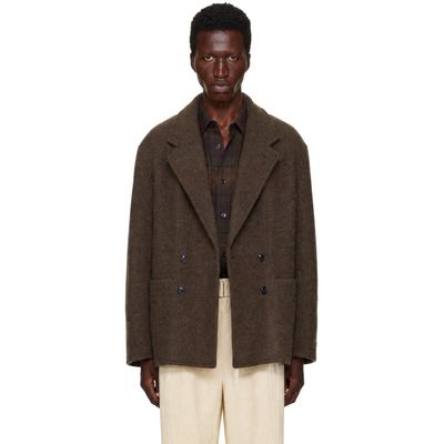 LEMAIRE LEMAIRE Brown Short Double-Breasted Coat